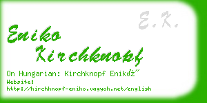 eniko kirchknopf business card